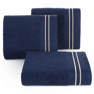 Ręcznik Olivia 30x50 granat haft złoty bawełna 500 g/m² - Ręczniki - miniaturka - grafika 1