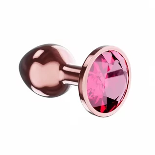 Biżuteria erotyczna - Plug-Butt Plug Diamond Ruby Shine L Rose Gold - grafika 1