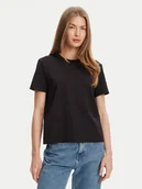 Koszulki i topy damskie - Calvin Klein T-Shirt LV044C905G Czarny Regular Fit - miniaturka - grafika 1