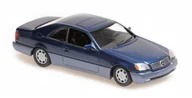 Samochody i pojazdy dla dzieci - Mercedes-Benz 600Sec Coupe 1992 Blue Metallic 1:43 Minichamps - miniaturka - grafika 1