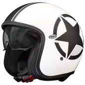 Kaski motocyklowe - PREMIER HELMET VINTAGE STAR 8 BM, biały/czarny, M - miniaturka - grafika 1