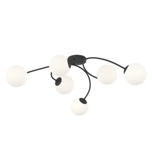 Vibra lampa sufitowa 6xE14 czarna/opal 1398/6 - Lampy sufitowe - miniaturka - grafika 1