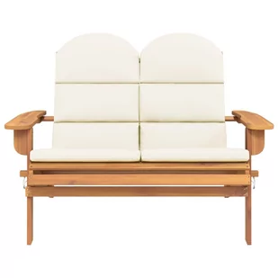 Ławka ogrodowa Adirondack z poduszkami, 126 cm, drewno akacjowe Lumarko - Ławki ogrodowe - miniaturka - grafika 4