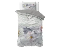 Pościel - 140x200/220 ANNIQUE mikroperkal szary komplet pościeli - miniaturka - grafika 1