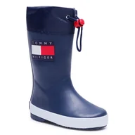 Kalosze damskie - Tommy Hilfiger Kalosze Rain Boot T3X6-30766-0047 M Blue 800 - miniaturka - grafika 1