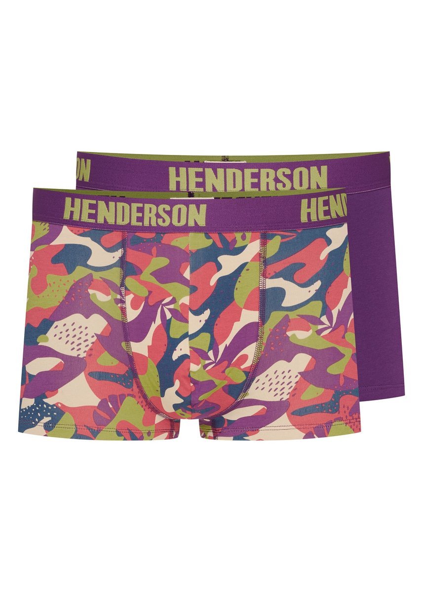 Bokserki Spin Henderson 2-pak fioletowy, kolorowe moro 3XL