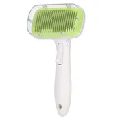 Szczotki i furminatory - Szczotka do wyczesywania sierści psa, kota grzebień z pinami biało-zielona PA0222 - miniaturka - grafika 1