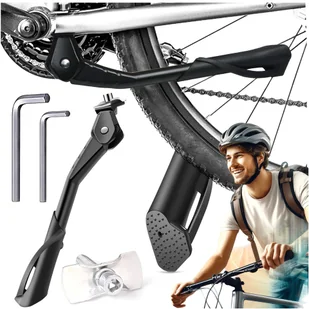 Stopka rowerowa podpórka nóżka regulowana stojak do roweru 24-29 cm centralna aluminiowa Alogy czarna - Pozostałe akcesoria do telefonów - miniaturka - grafika 1