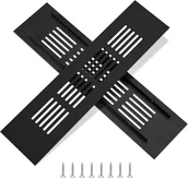 Kratki wentylacyjne - Kratka wentylacyjna, kratka wentylacyjna aluminiowa do wentylacji szaf i pomieszczeń, 20x5cm, czarna, 2 sztuki - miniaturka - grafika 1