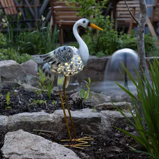 Lampa solarna LED Heron jako figurka czapli - Lampy ogrodowe - miniaturka - grafika 2