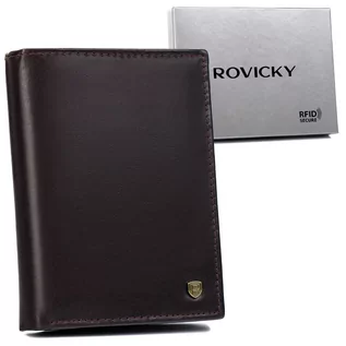 Portfele - Skórzany portfel męski na dowód rejestracyjny — Rovicky - grafika 1
