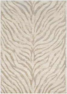 Dywanik Abstrakcyjna Zebra, Jasnoszary i Beżowy - 120x170cm - Dywany - miniaturka - grafika 1