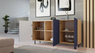 KOMODA KAMA 3 DRZWI SLIM ARTISAN/GRANAT KOMPLET - Komody - miniaturka - grafika 6