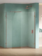 Kabiny prysznicowe - Kabina prysznicowa New Trendy Eventa 120x80 walk-in uniwersalna miedź EXK-6562 - miniaturka - grafika 1