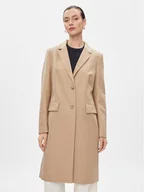 Płaszcze damskie - Tommy Hilfiger Płaszcz wełniany Classic WW0WW41662 Beżowy Regular Fit - miniaturka - grafika 1