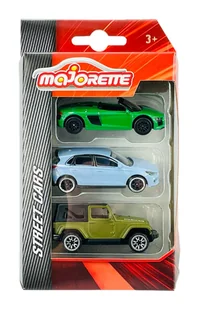 MAJORETTE STREET CARS 3-PACK AUDI R8, HYUNDAI I30, WRANGLER - Samochody i pojazdy dla dzieci - miniaturka - grafika 1