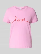 Koszulki i topy damskie - T-shirt o kroju regular fit z czystej bawełny model ‘KAMI’ - miniaturka - grafika 1