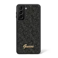 Etui i futerały do telefonów - Guess GUHCS23SHGGSHK S23 S911 czarny/black hard case Glitter Script - miniaturka - grafika 1