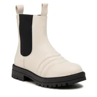 Buty dla dziewczynek - Botki DeeZee CS2922-12 Beżowy - miniaturka - grafika 1