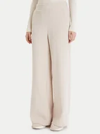 Spodnie sportowe damskie - Vero Moda Spodnie dresowe Daisy 10338102 Beżowy Wide Leg - miniaturka - grafika 1
