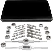 Zestawy narzędziowe - Zestaw gwintowników i narzynek calowych 24el metalowa walizka - miniaturka - grafika 1