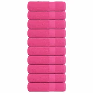 Ręczniki - vidaXL Ręczniki do rąk, 10 szt, różowe, 50x100 cm, bawełna 100% - miniaturka - grafika 1