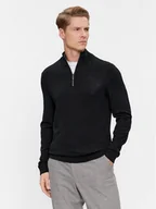 Swetry męskie - Calvin Klein Sweter K10K110421 Czarny Regular Fit - miniaturka - grafika 1