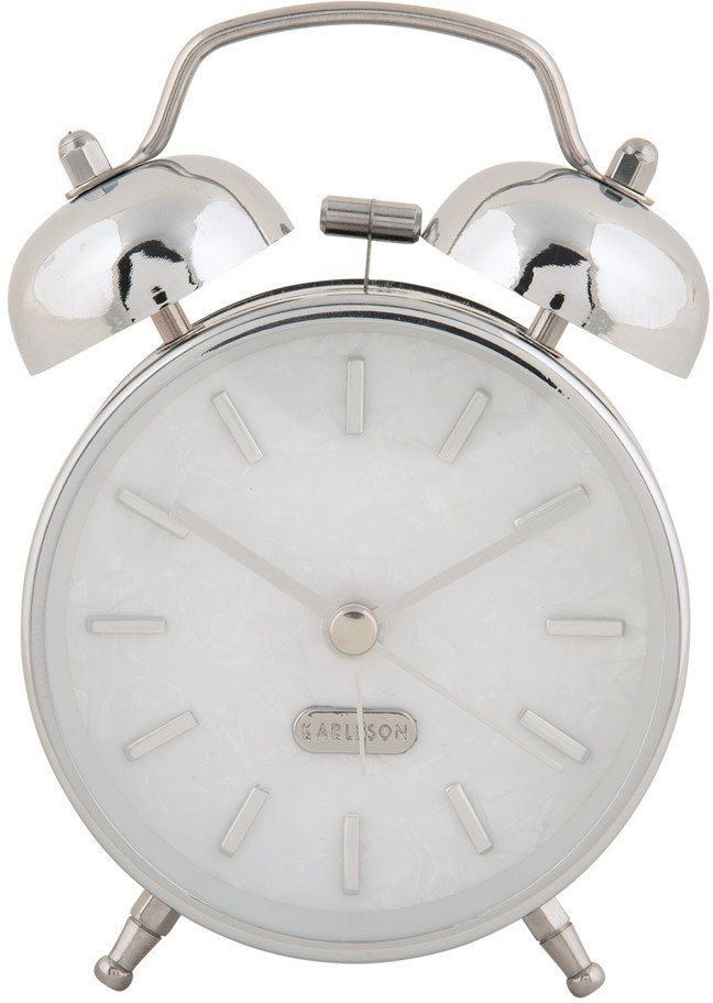 Budzik retro PEARL GLOW, Ø 8 cm