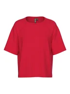 Koszulki i topy damskie - Pieces Koszulka "Bree" w kolorze czerwonym - miniaturka - grafika 1