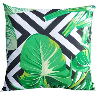 Poszewka na poduszkę bawełniana EL-TEX 70x80 cm, Liście Monstera Romby - Poszewki na poduszki - miniaturka - grafika 1