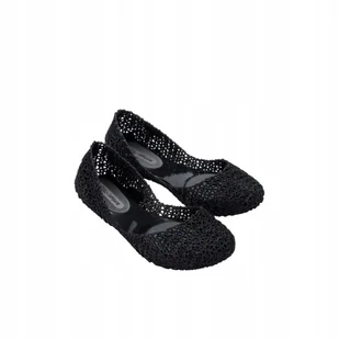 Melissa Baleriny Damskie Czarne Campana Papel VII Ad Black Glitter 38 - Baleriny - miniaturka - grafika 1