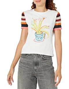 Desigual T-shirt damski, biały, XL - Koszulki i topy damskie - miniaturka - grafika 1