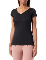 Koszulki i topy damskie - Sisley T-shirt damski, czarny 100, L - miniaturka - grafika 1
