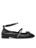 Baleriny - Stuart Weitzman Baleriny Stefannie Balet Flat SI443 Czarny - miniaturka - grafika 1