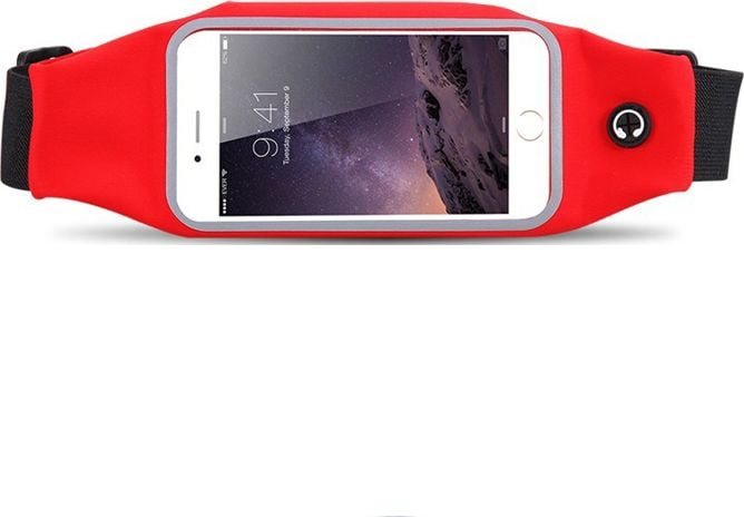 Mobilari SASZETKA NERKA PAS NA TELEFON UNIWERSALNA 4.7'' CZERWONY