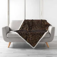Narzuty - Douceur d'intérieur Douceur dintérieur Narzuta na łóżko SAFARI 125 x 150 cm czarna w cętki 1609235 - miniaturka - grafika 1
