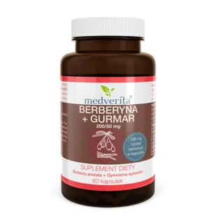 MEDVERITA Medverita Berberyna + Gurmar 200/50 mg 60 k. MV0413 - Suplementy naturalne MEDVERITA Medverita Berberyna + Gurmar 200/50 mg 60 k. MV0413 - Suplementy naturalne - miniaturka - grafika 1