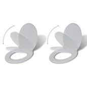 Deski sedesowe - Deski sedesowe wolnoopadające, 2 szt., plastikowe, białe - miniaturka - grafika 1