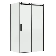 Kabiny prysznicowe - Kabina prysznicowa prostokątna 140x80x200 cm Laurena black profile czarne WELLNEO - miniaturka - grafika 1