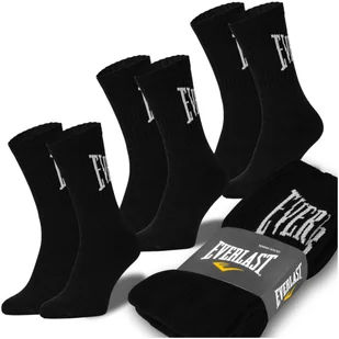 Everlast Skarpety Męskie Długie Bawełna Czarne 3 pary SKT001 Rozmiar 43/46 - Skarpetki męskie - miniaturka - grafika 1