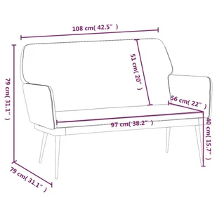 Ławka, ciemnoszara, 108x79x79 cm, tapicerowana aksamitem Lumarko - Ławki do przedpokoju - miniaturka - grafika 9