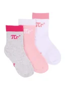 Skarpetki dla dzieci - Skarpety dziewczęce dziecięce długie szkolne MATEMATYKA 3PAK 27-30 YOCLUB - YoClub - miniaturka - grafika 1