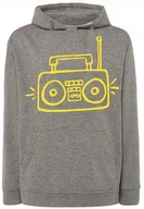 Bluzy męskie - Bluza fajny nadruk żółte RADIO r.3XL - miniaturka - grafika 1