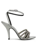 Sandały damskie - Patrizia Pepe Sandały 8X0076/L083 Srebrny - miniaturka - grafika 1