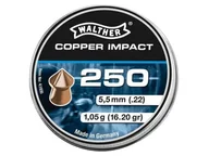 Osprzęt do wiatrówek - Śrut diabolo Walther Copper Impact 5,5 mm 250 szt. - miniaturka - grafika 1