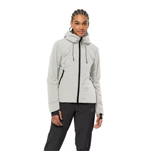 Damska ciepłka kurtka rowerowa Jack Wolfskin BIKE COMMUTE INS JKT W silver cloud - XS - Kurtki damskie - miniaturka - grafika 1