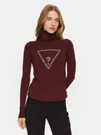 Swetry damskie - Guess Golf Piper W4BR03 Z2NQ2 Bordowy Slim Fit - miniaturka - grafika 1