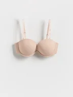 Biustonosze - Reserved - Biustonosz balconette push up - kremowy - miniaturka - grafika 1