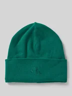 Czapki damskie - Czapka beanie z wyhaftowanym logo - miniaturka - grafika 1