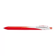 Pióra kulkowe - Pióro kulkowe czerwone z tuszem żelowym system przyciskowy BL437 Pentel - miniaturka - grafika 1